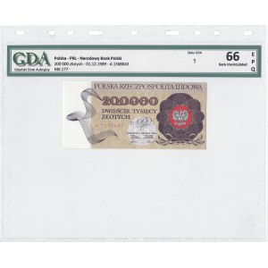 200.000 złotych 1989 - A - GDA 66 EPQ