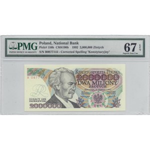 2.000.000 złotych 1992 - B - PMG 67 EPQ