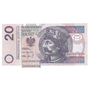 20 złotych 1994 - seria zastępcza - ZA - 0006630