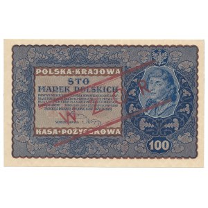 100 marek 1919 - fałszywy nadruk WZÓR