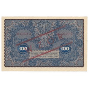 100 marek 1919 - fałszywy nadruk WZÓR