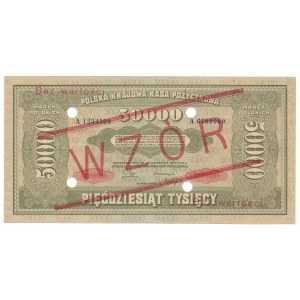 50.000 marek 1922 - WZÓR - odmiana kolorystyczna oliwkowa -