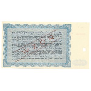 Bilet Skarbowy 10.000 złotych 1945 - B - II emisja - WZÓR