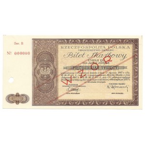 Bilet Skarbowy 50.000 złotych 1947 - B - III emisja - WZÓR