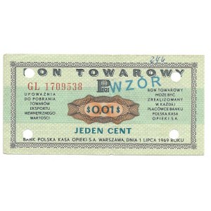 PEWEX 1 cent 1969 - GL - WZÓR