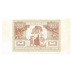 20 złotych 1931 - druk próbny -