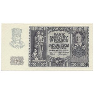 20 złotych 1940 - bez serii i numeracji -