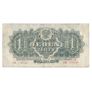 1 złoty 1944 - EM - destrukt przesunięty druk - z kolekcji LUCOW