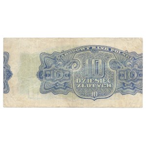 10 złotych 1944 - Am - przesunięty druk w prawo - banknot z kolekcji LUCOW