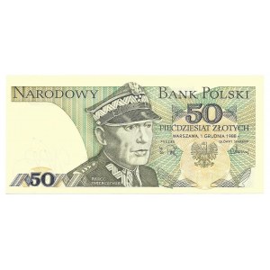 50 złotych 1988 - DESTRUKT - bez serii i numeracji - RZADKOŚĆ