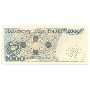 1000 złotych 1982 - FG - DESTRUKT - brak druku głównego