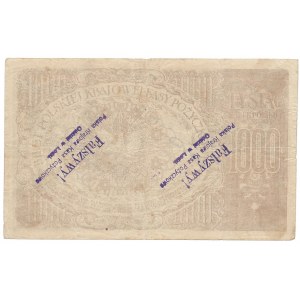 1000 marek 1919 - III Ser A. - fałszerstwo - wyłapany - ostemplowany