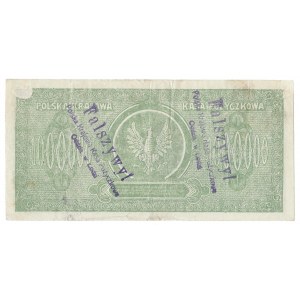 1 milion marek 1923 - D - fałszerstwo - wyłapany - ostemplowany