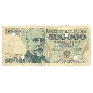 500.000 złotych 1990 - A - fałszerstwo