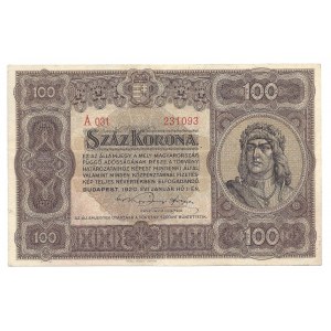 Węgry - 100 koron 1920 - A -