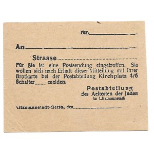 Getto Łódzkie - Litzmannstadt - czysty blankiet pocztowy - ilustrowany w katalogu LUCOW