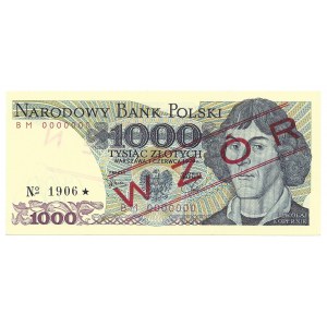 1000 złotych 1979 - BM - 0000000 - SPECIMEN - 