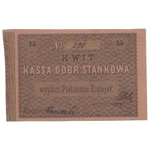 Bon na 15 kopiejek ( 1860 - 1865) - kassa dóbr Stankowa