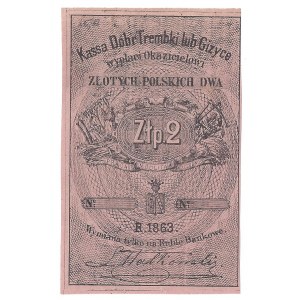 Obligacya 2 złote 1863 - Ludwik Małkowski 