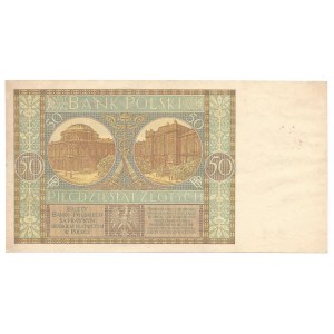 50 złotych 1929 - Ser. B.R. - rzadsza seria.