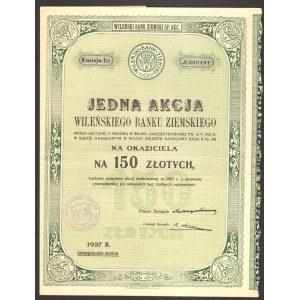 Wileński Bank Ziemski - Em. 1, 150 złotych 1937 -
