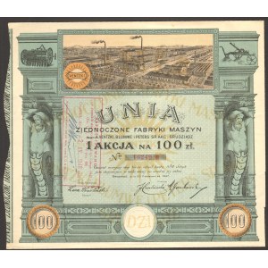 UNIA - Zjednoczone Fabryki Maszyn Grudziądz - 1 x 100 złotych 1927 -