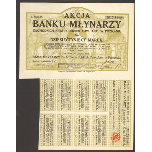 Bank Młynarzy Zachodnich Ziem Polskich - 10.000 mkp 1923 - Em. III