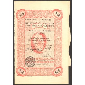 Krajowa Spółka Budowy i Eksploatacji Samochodów - Em.I Serja I - 500 mkp 1920