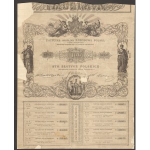 Powstanie Styczniowe - Obligacja 100 złotych 1863 - 