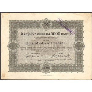 Huta Miedzi w Poznaniu - 5.000 marek 1921 -