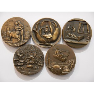 DANIA - Hans Christian Andersen 1875 -1975 - zestaw 5 medali -