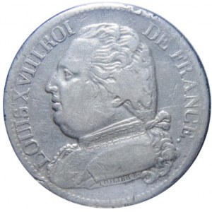 FRANCJA - 5 franków 1815 - A - Ludwik XVIII