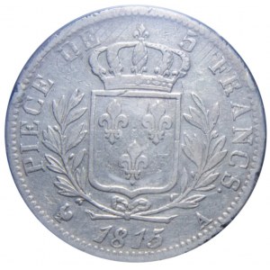 FRANCJA - 5 franków 1815 - A - Ludwik XVIII