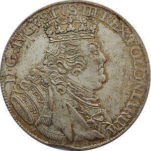 August III Sas - ort 1754 - Lipsk EC - szerokie popiersie. PIĘKNY