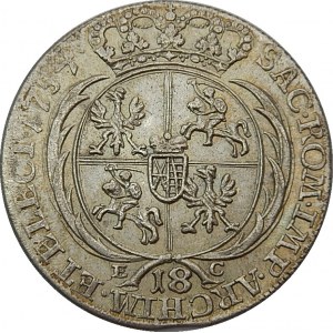 August III Sas - ort 1754 - Lipsk EC - szerokie popiersie. PIĘKNY
