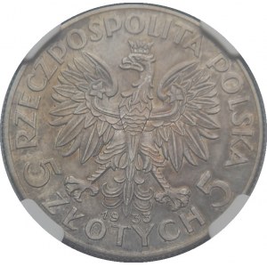 10 złotych 1933 - Głowa - NGC AU details