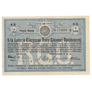 Los loterii 10 marek z datą ciągnienia 1919 - 5 klasa -