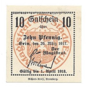 Kcynia 10 fenigów 1917 