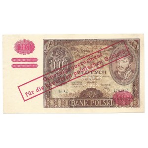 100 złotych 1932 - AZ - fałszywy nadruk, dodatkowy znak +X+