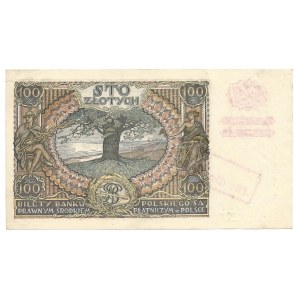 100 złotych 1932 - AZ - fałszywy nadruk, dodatkowy znak +X+