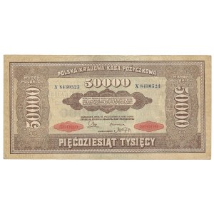 50.000 marek polskich 1922 - X - data 1822