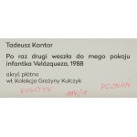 Tadeusz Kantor (1915 Wielopole Skrzyńskie - 1990 Kraków), „Pewnej nocy weszła do mojego pokoju Infantka Valezqueza” z cyklu „Dalej już nic”, 1988