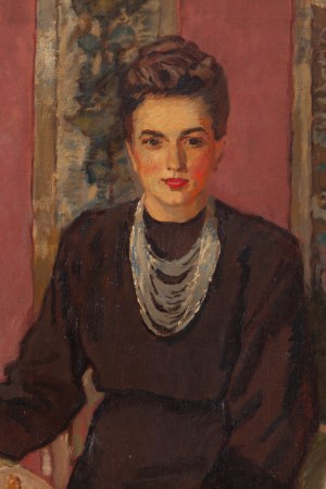 Józef Mehoffer (1869 Ropczyce - 1946 Wadowice), Portret Zofii Zemły, 1943