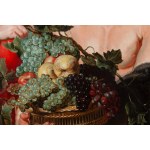 Peter Paul Rubens, warsztat, Satyr i dziewczyna z koszem owoców