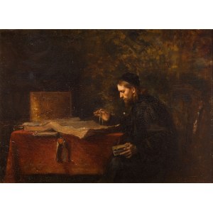 Szymon Buchbinder (1853 Radzyń Podlaski - 1908 Berlin), Uczony w pracowni, 1885
