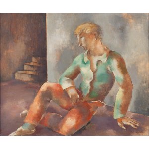 Eugeniusz Zak (1884 Mohylno, Belarus - 1926 Paris), Young man against the wall (Le prisonnier), 1925