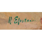 Henryk Epstein (1891 Łódź - 1944 obóz koncentracyjny, prawdopodobnie Auschwitz), Portret kobiety w zielono-niebieskiej sukience (recto) / Akt w pracowni (verso), lata 20. XX w.