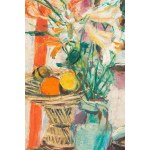 Zygmunt Józef Menkes (1896 Lviv - 1986 Riverdale, USA), Still life with lilies and fruit