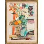 Zygmunt Józef Menkes (1896 Lviv - 1986 Riverdale, USA), Still life with lilies and fruit