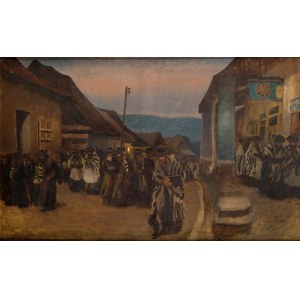 Stanisław Czajkowski (1878 Warschau - 1954 Sandomierz), Tag des Jüngsten Gerichts (Jom Kippur), 1914